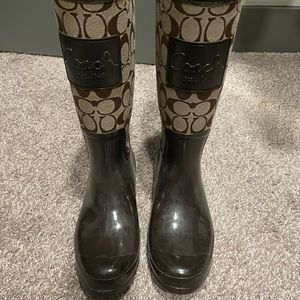 COACH Rainboots Size 8